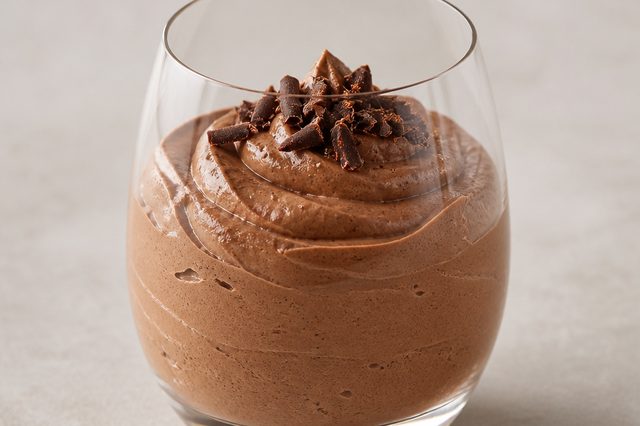Mousse de chocolate com creme de gemas