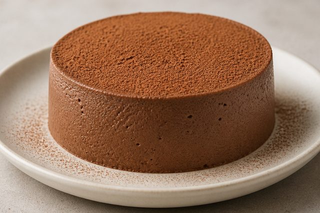 Mousse firme de maçã com chocolate e whey