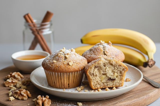 Muffin de Banana e Noz