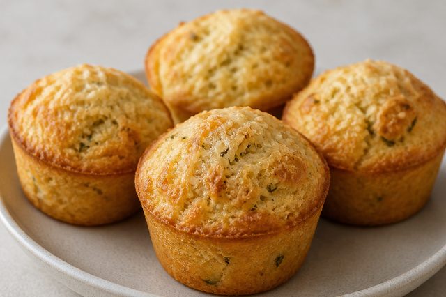 Muffin salgado de parmesão e ervas