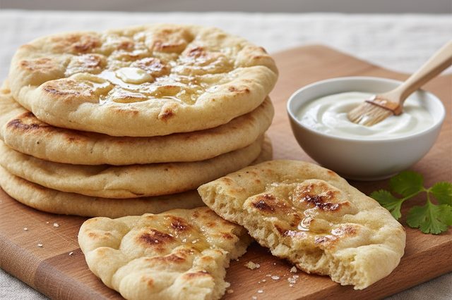 Naan simples de iogurte
