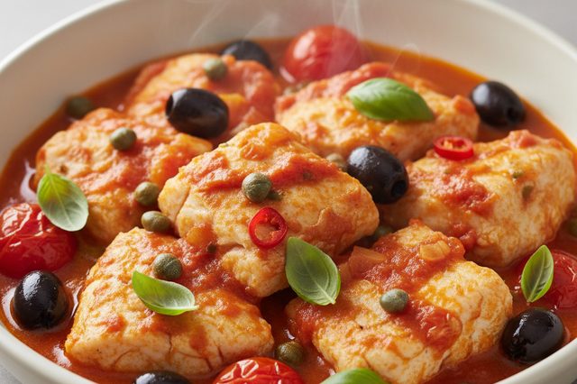 Namorado ensopado ao molho mediterrâneo