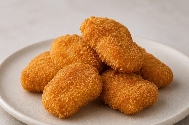 Nuggets de frango processado com cebola e panko