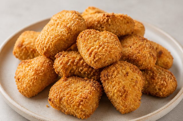 Nuggets de tofu com panko na air fryer
