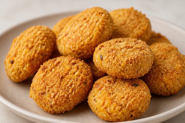 Nuggets veganos de milho assados