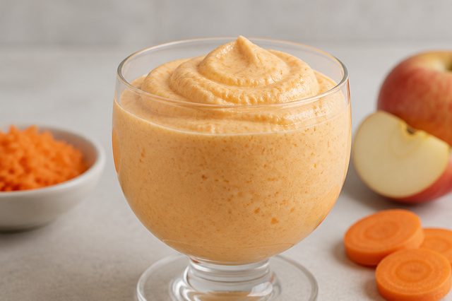 Nuvem de Maçã e Cenoura com Gelatina