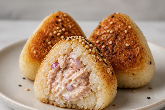 Oniguiri Frito Recheado com Atum e Cream Cheese