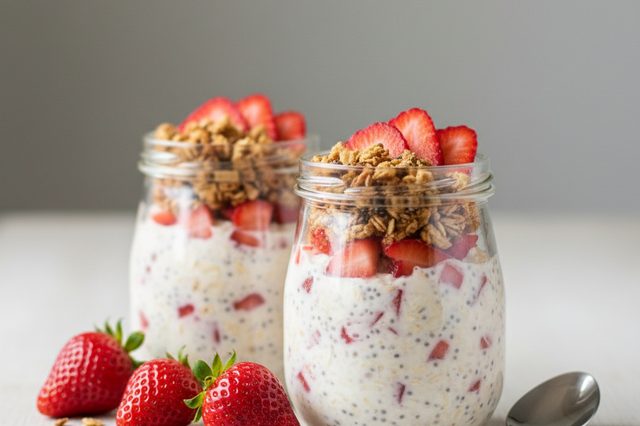 Overnight Oats com Morango
