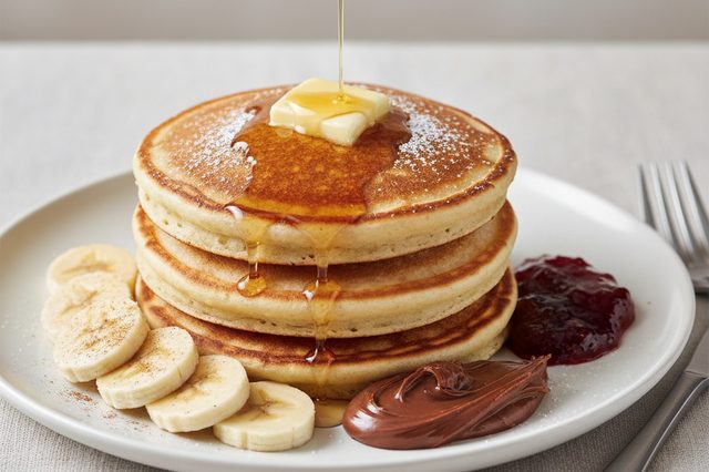Panquecas americanas simples de leite
