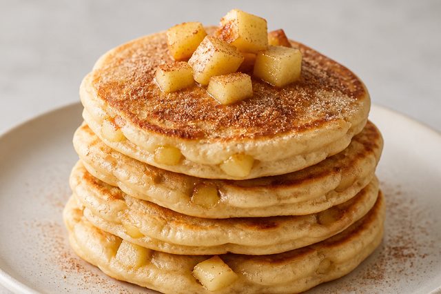 Panquecas de maçã com iogurte