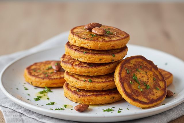 Panquequinhas de cenoura com farinha de amêndoas
