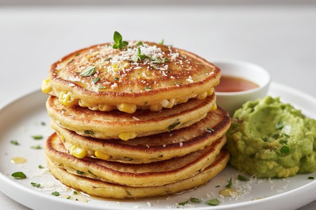 Panquequinhas de milho e parmesão
