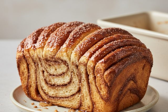 Pão de canela em camadas destacáveis