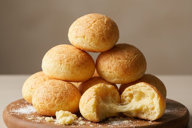 Pão de queijo com polvilho doce e azedo