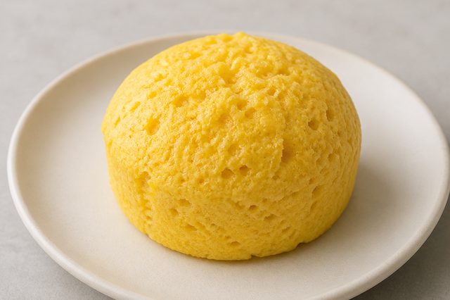 Pãozinho de flocão de milho de micro-ondas