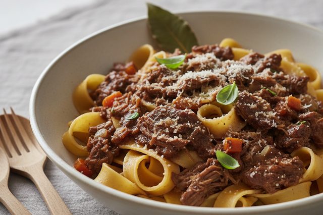 Pappardelle com ragu de alcatra