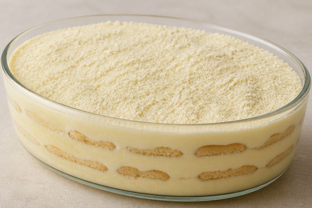 Pavê de leite em pó com chocolate branco