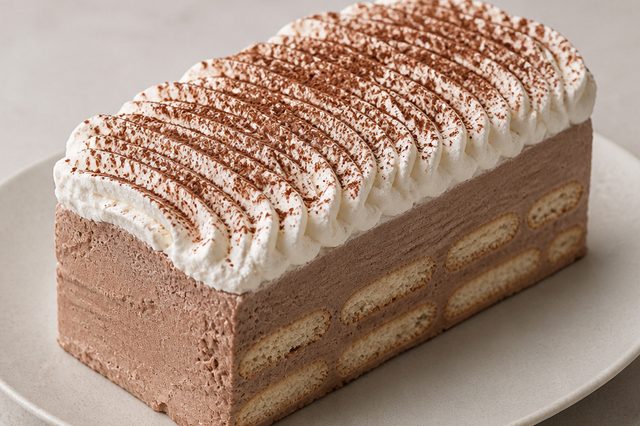 Pavê de sorvete com achocolatado e biscoito champanhe