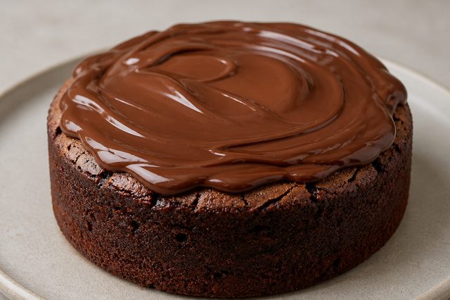 Petit brownie com creme de avelã