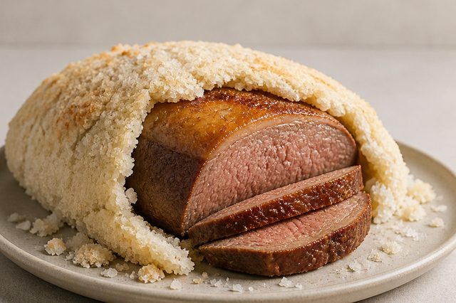Picanha assada em crosta de sal grosso