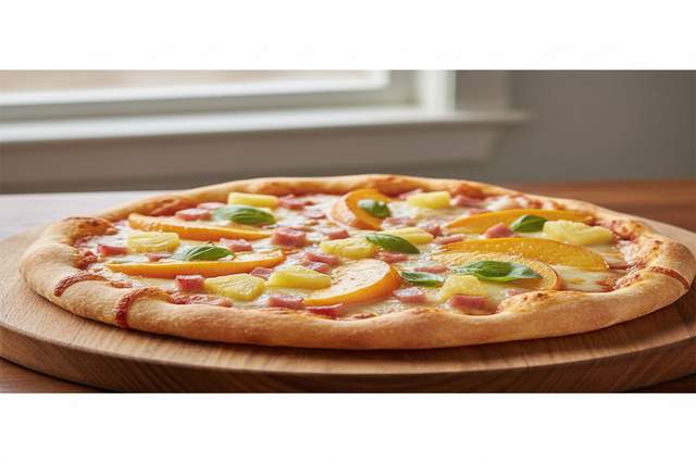 Pizza Califórnia com Pêssego
