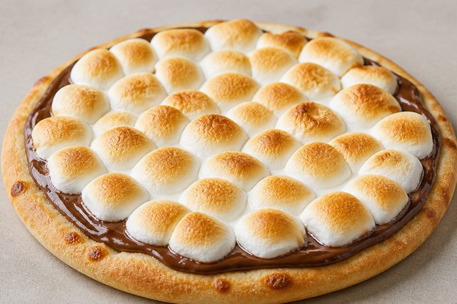 Pizza Doce de Nutella com Marshmallow