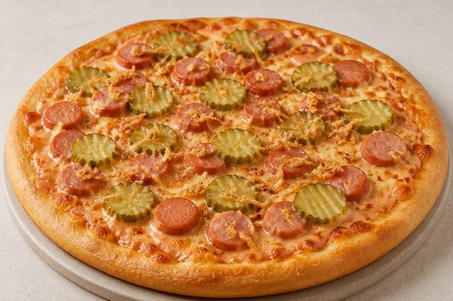 Pizza Hot Dog Caseira com Salsicha e Pepino