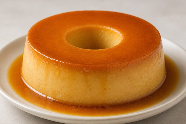 Pudim de leite condensado com baunilha e caramelo