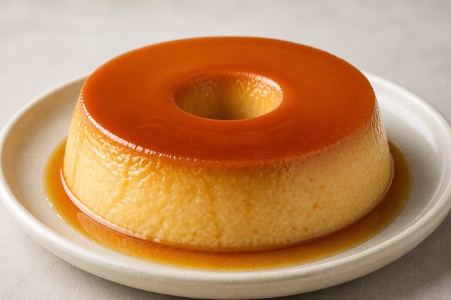 Pudim de leite condensado com três ovos e três gemas