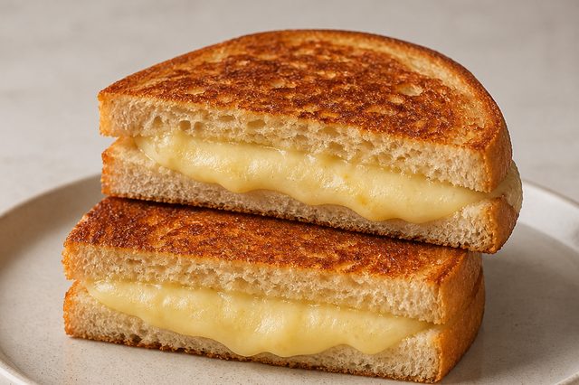 Queijo quente vegano com creme de batata