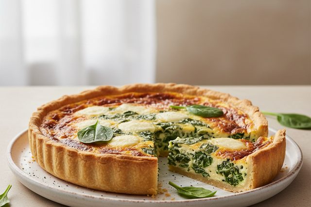 Quiche de Espinafre e Queijo
