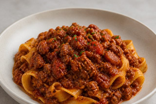Ragu de linguiça calabresa com vinho