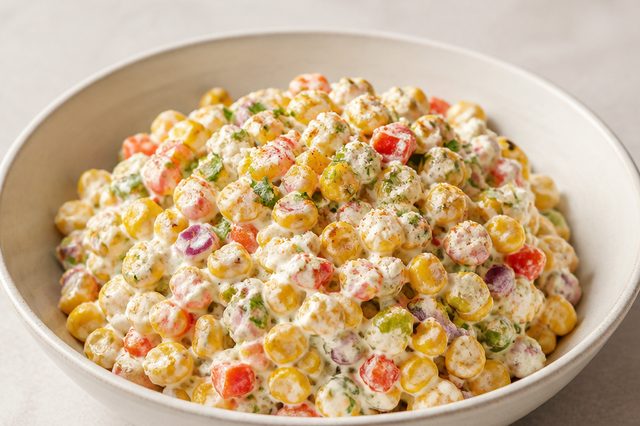 Salada mexicana cremosa de milho e ricota