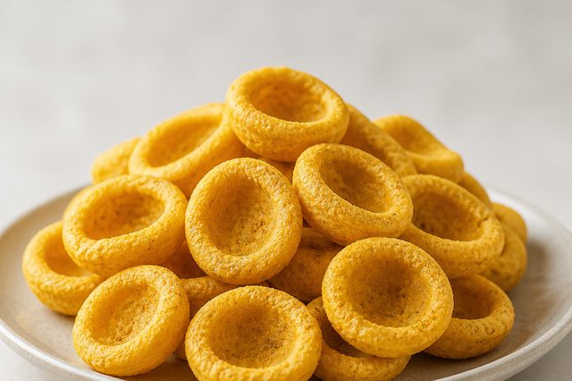 Salgadinho crocante de farinha de milho na air fryer