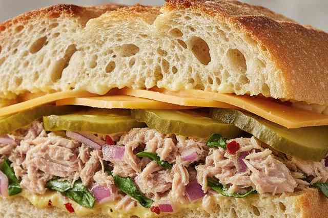 Sanduiche de Ciabatta com Atum