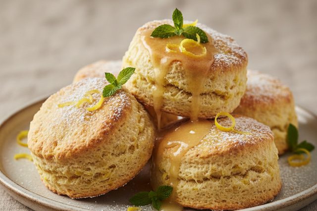Scones de manteiga com limão