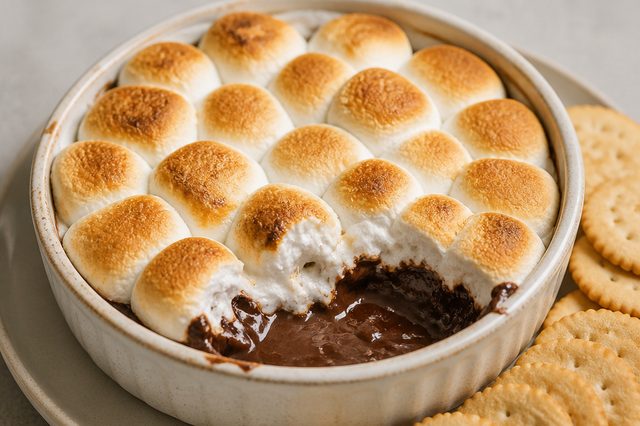 Smores de ganache meio amarga com marshmallows