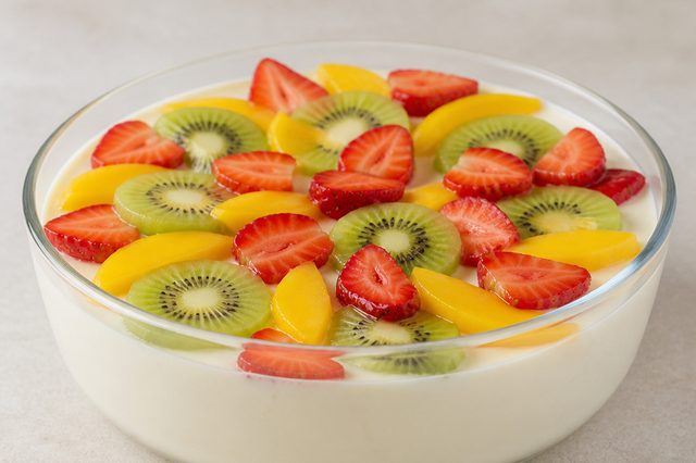 Sobremesa de Frutas Frescas ao Creme Gelado