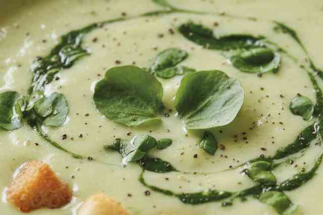 Sopa-Creme de Batata com Agrião