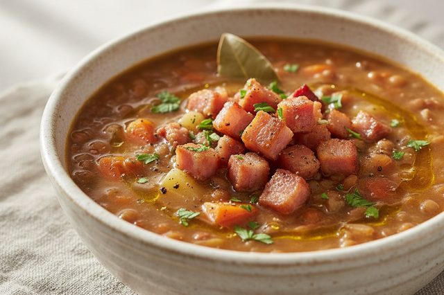 Sopa de Lentilha com Bacon