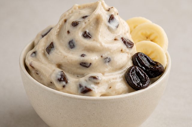 Sorvete de Banana com Ameixa e Iogurte