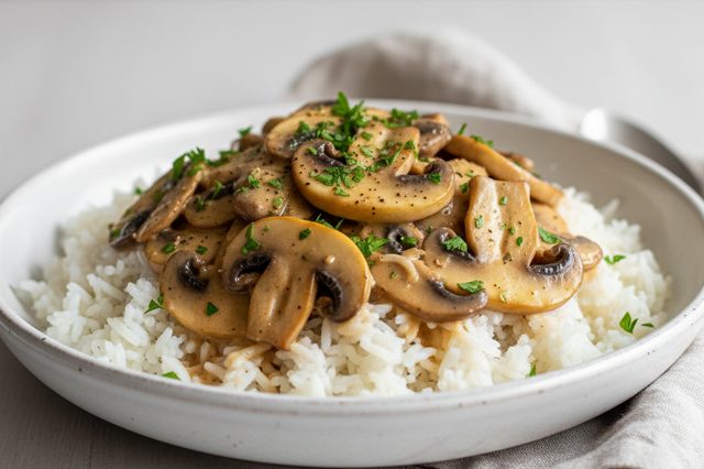Strogonoff de Cogumelos Vegano
