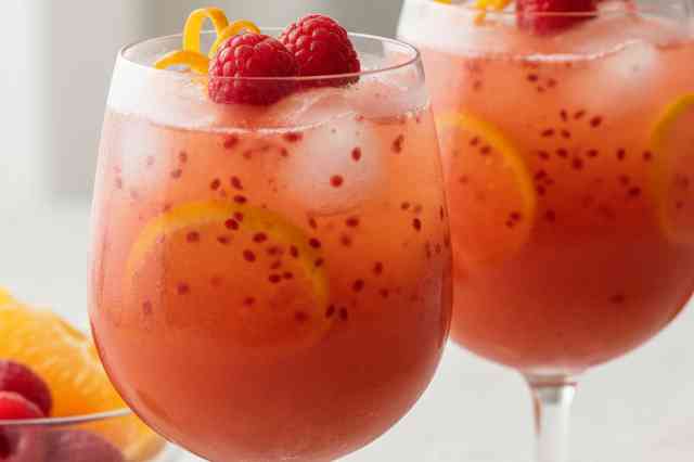 Suco de Laranja com Framboesa
