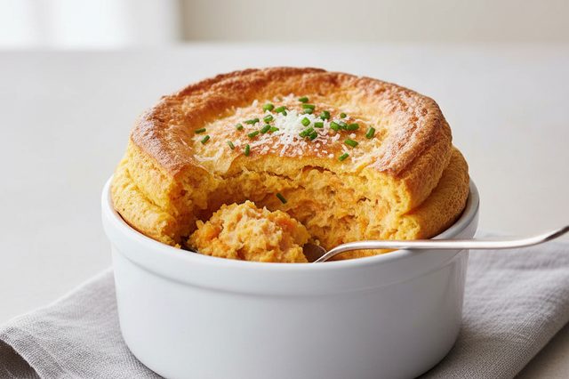 Suflê de cenoura com parmesão