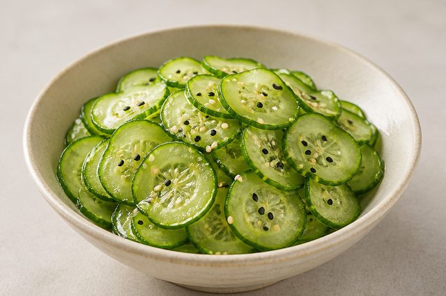 Sunomono de pepino japonês