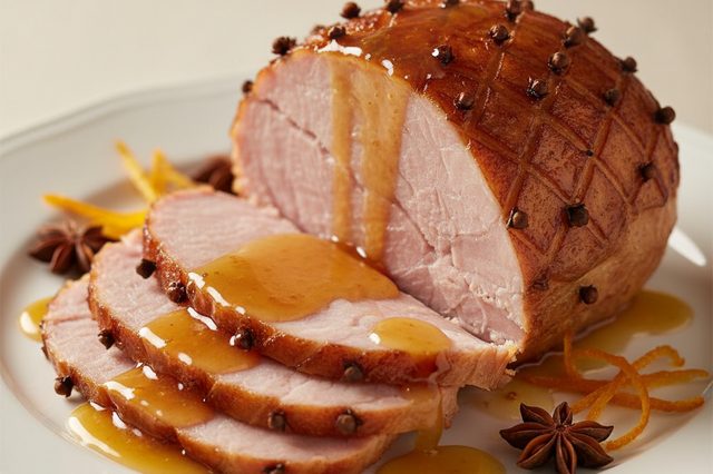 Tender com molho de laranja e mel