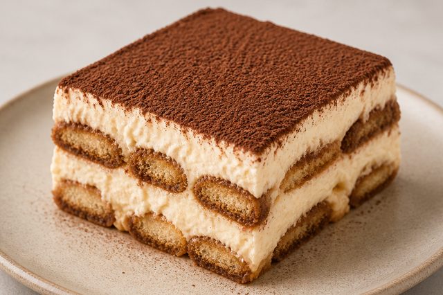 Tiramisu de mascarpone com chantilly