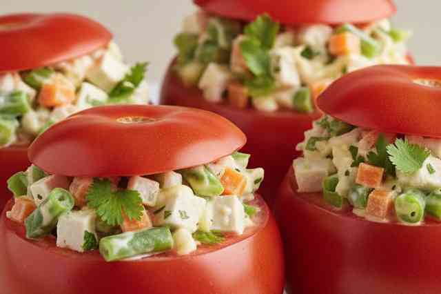 Tomates Recheados com Maionese