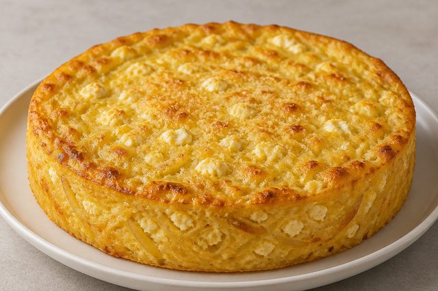 Torta de cebola com cottage