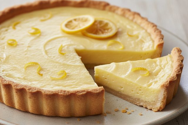 Torta de limão com massa amanteigada